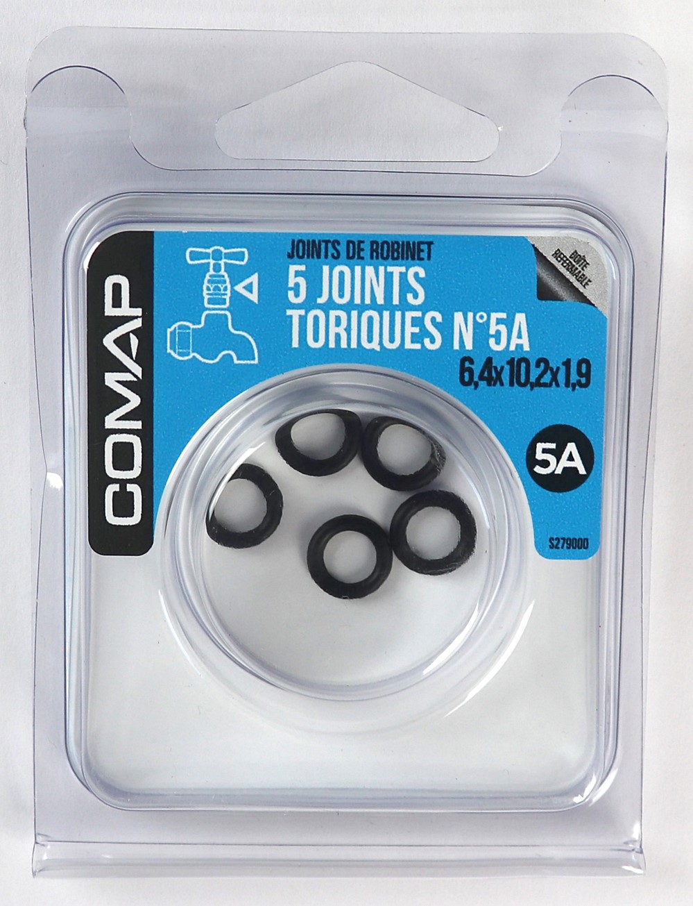 Joint torique Comap N5A 6,4 x 10,2 x 1,9 mm - Sachet de 5