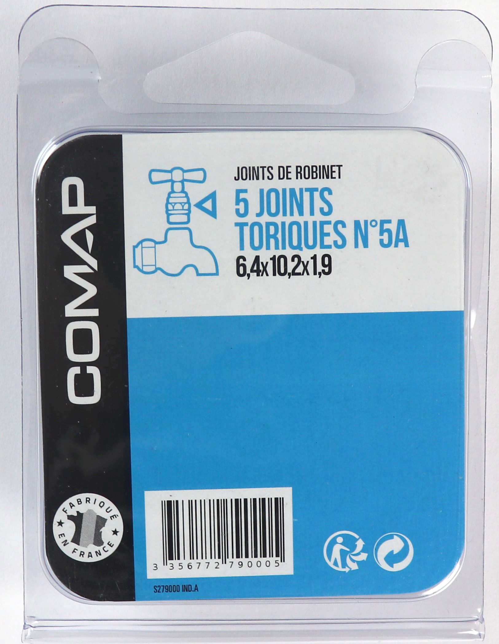 Joint torique Comap N5A 6,4 x 10,2 x 1,9 mm - Sachet de 5