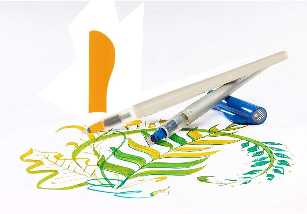 Stylo plume - PILOT - Parallel Pen - 2,4 mm - Corps jaune - Pointe large