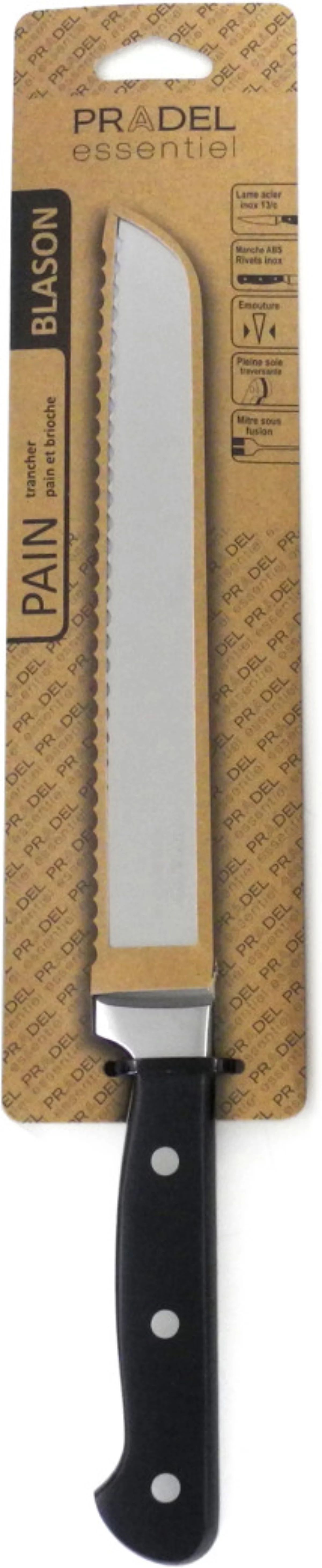 Couteau à pain 20 cm Pradel Essentiel Blason