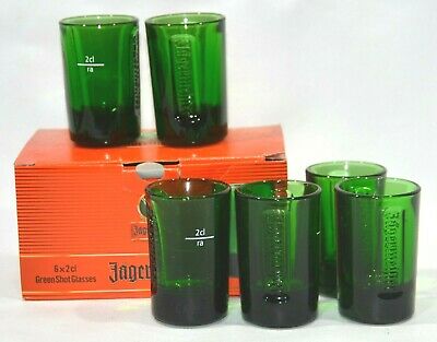 Jägermeister Verres à shot verts - Lot de six