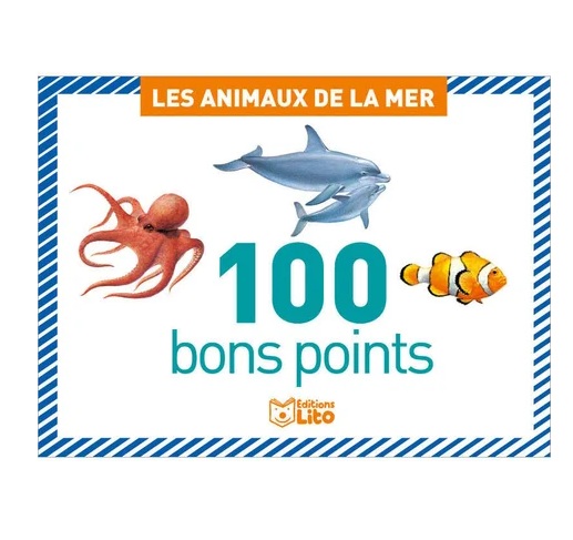 Boîte de 100 bons points : les animaux mer