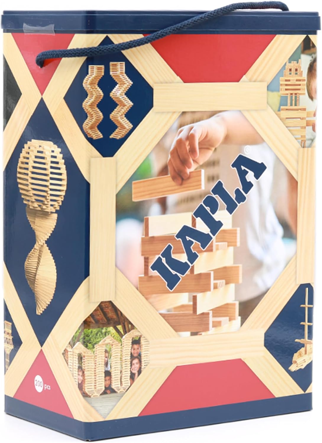 KAPLA Jeu de Construction avec 200 planchettes en Bois, Jouet en Bois, dès 2 Ans 
