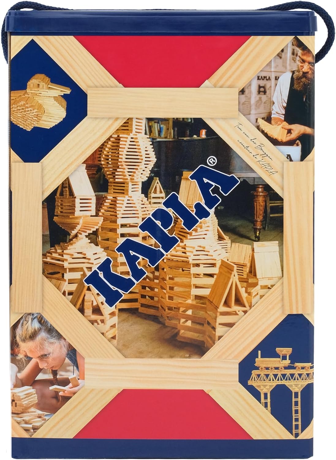 KAPLA Jeu de Construction avec 200 planchettes en Bois, Jouet en Bois, dès 2 Ans 