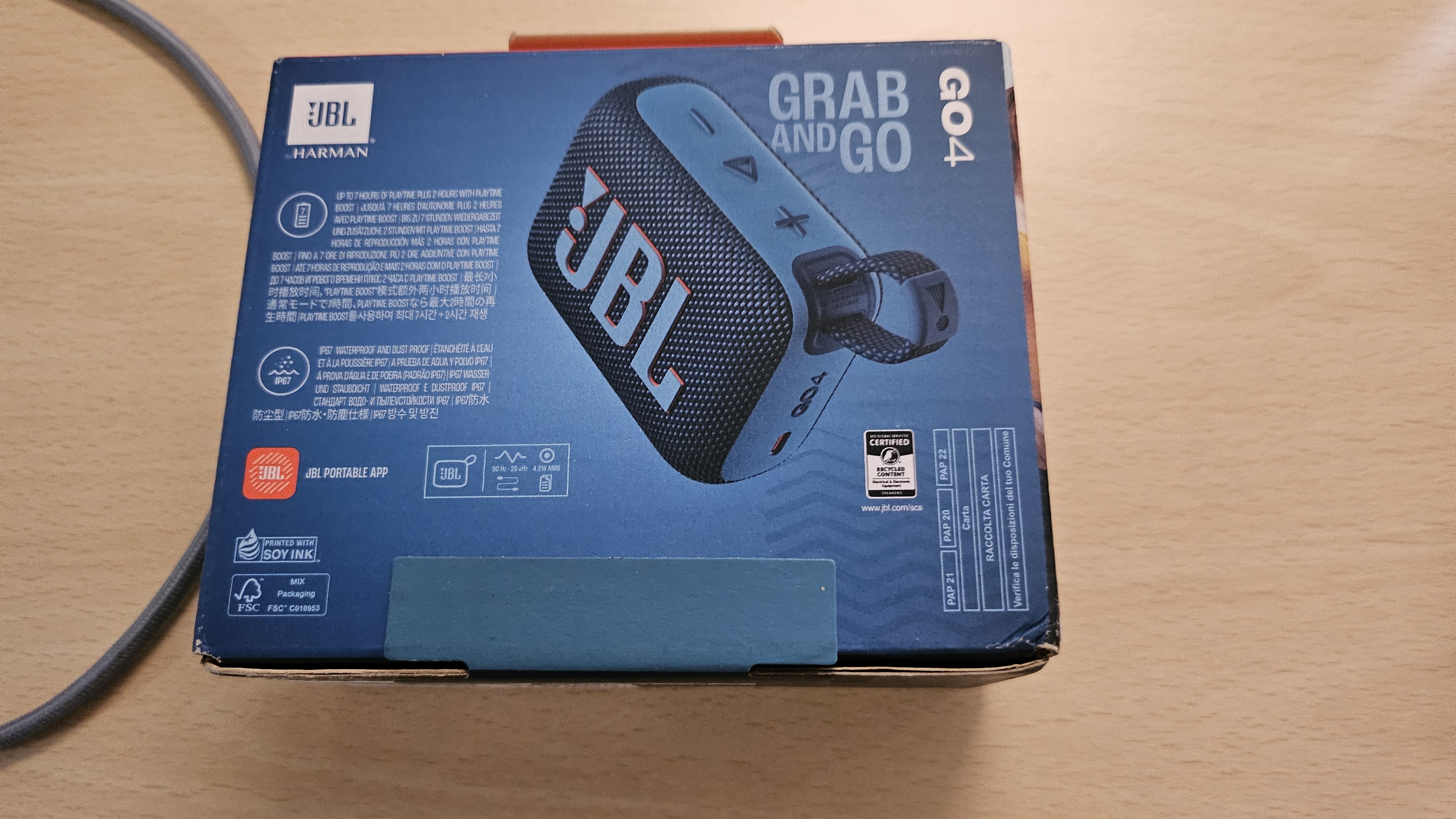 Enceinte portable Bluetooth JBL Go 4 bleue