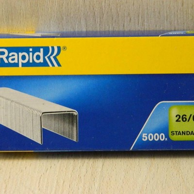 RAPID Boîte de 5000 Agrafes 26/6mm Standard