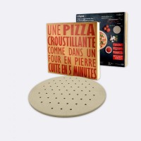 Cookut - CRISPIZ Pierre à PIZZA perforée 38cm Beige