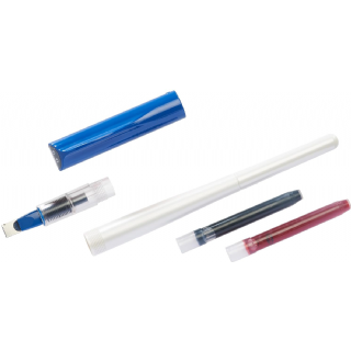 Stylo plume calligraphique - PILOT - Parallel Pen - Corps bleu - Plume en acier - Largeur 0,5-5,7mm