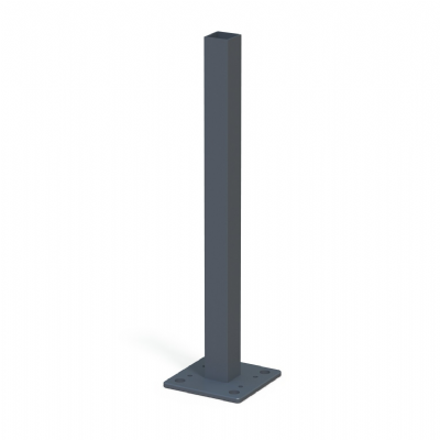 Embase renforcée pôteau pour clôture KLOS UP, H.40 x P.10 cm, gris