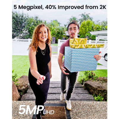 Aosu Sonnette sans Fil avec Caméra HD 5MP, Exterieur Etanche avec Pile, Sonnettes Vidéo avec Radar et PIR Détection, Wi-FI 5/2,4