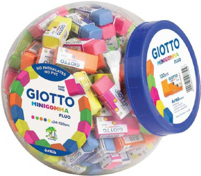 Gomme Giotto 232700 Multicolore 120 Pieces mix