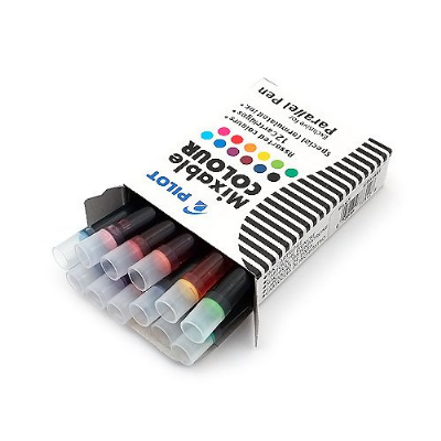  Lots de 12 cartouches d'encre pour stylos Parallel 12 couleurs 