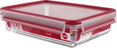 Emsa 513921 Clip&Close Verre Boîte Alimentaire Rectangulaire Transparent 2 L