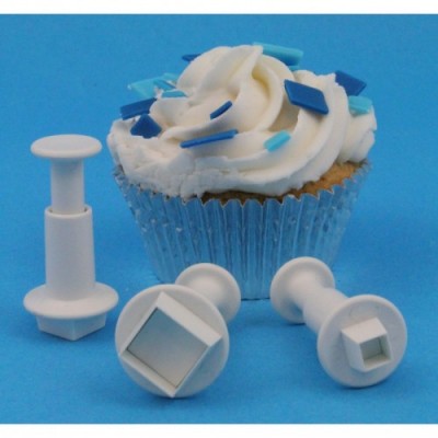 Découpoirs poussoirs PME mini carré 3 pièces