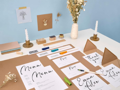 Stylo plume calligraphique - PILOT - Parallel Pen - Corps bleu - Plume en acier - Largeur 0,5-5,7mm