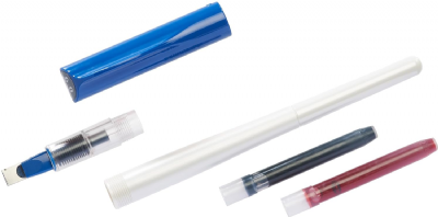 Stylo plume calligraphique - PILOT - Parallel Pen - Corps bleu - Plume en acier - Largeur 0,5-5,7mm