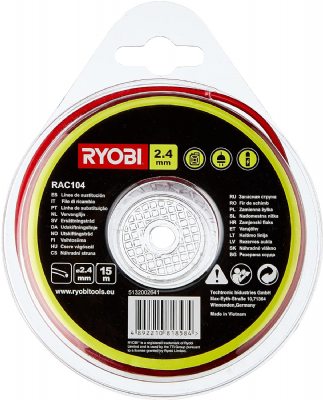 Fil universel rond ø 2,4 mm - RYOBI - Tête Easy Fit™ - Accessoires coupe-bordures et débroussailleuses
