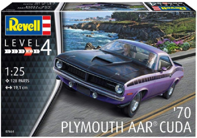 Revell 07664 Maquette de voiture 1970 AAR 'CUDA', échelle : 1/25, multicolore 