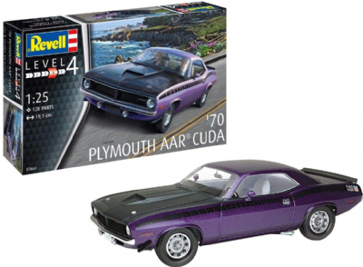 Revell 07664 Maquette de voiture 1970 AAR 'CUDA', échelle : 1/25, multicolore 