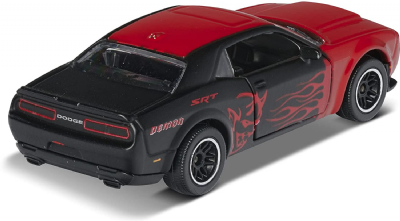 Majorette Racing Dodge Demon Voiture à Roue Libre avec pièces à Ouvrir 1/64 7,5 cm Noir/Rouge