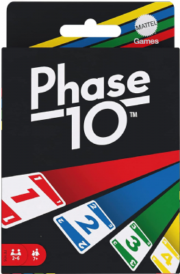 Mattel Games - Phase 10 Jeu De Cartes De Style Rami, Jeu De Société De 2 à 6 Joueurs Dès 7 Ans