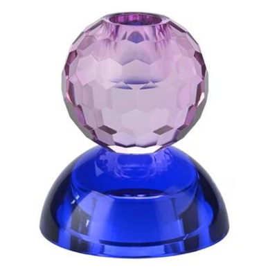 Photophore et bougeoir Gift Company Sari Ball/Cabochon Lilas/Bleu