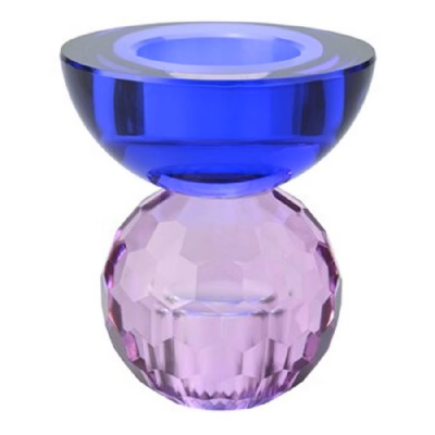 Photophore et bougeoir Gift Company Sari Ball/Cabochon Lilas/Bleu