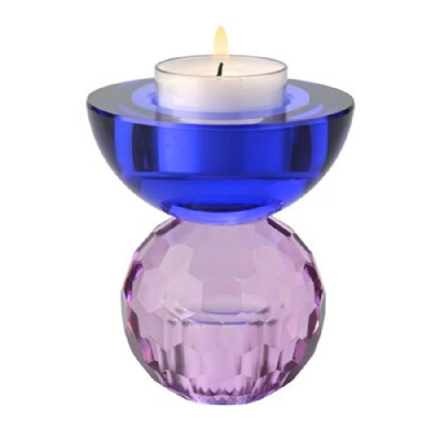 Photophore et bougeoir Gift Company Sari Ball/Cabochon Lilas/Bleu