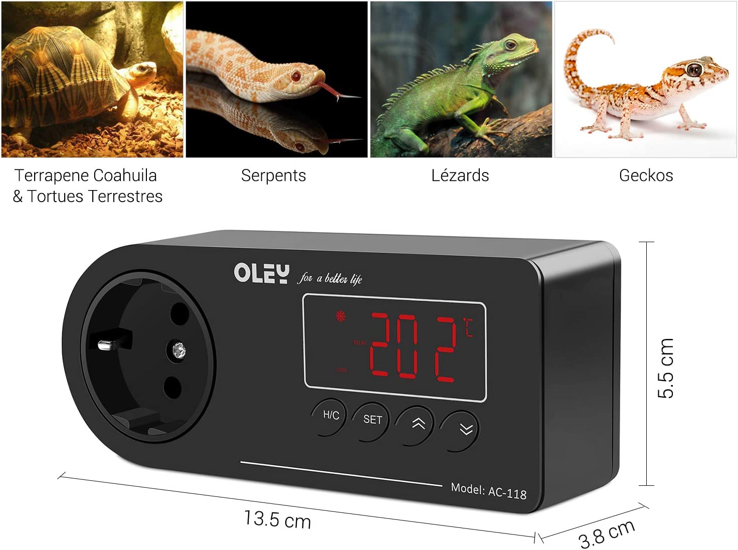 NICREW Thermostat Terrarium OLEY AC118