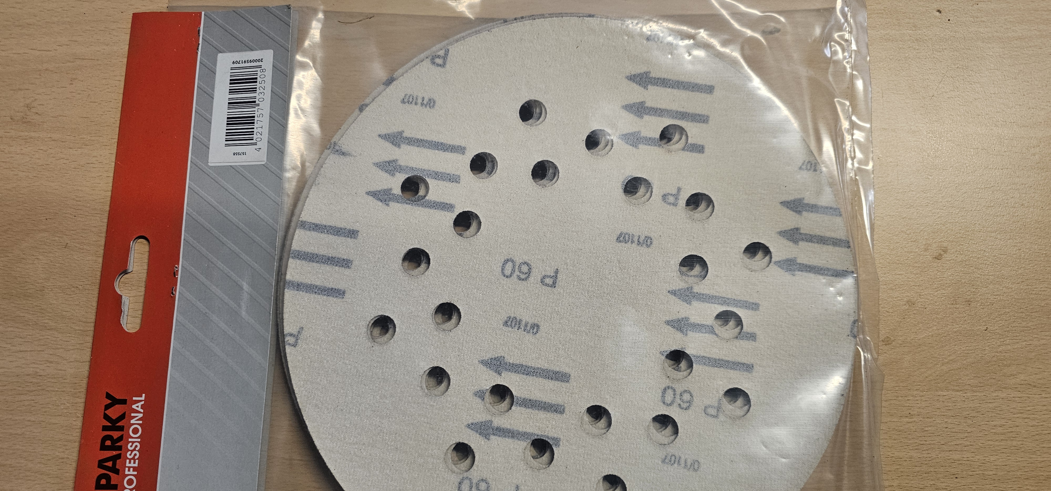 Disques abrasifs perforés Sparky Ø 225 mm P60 - Lot de 10