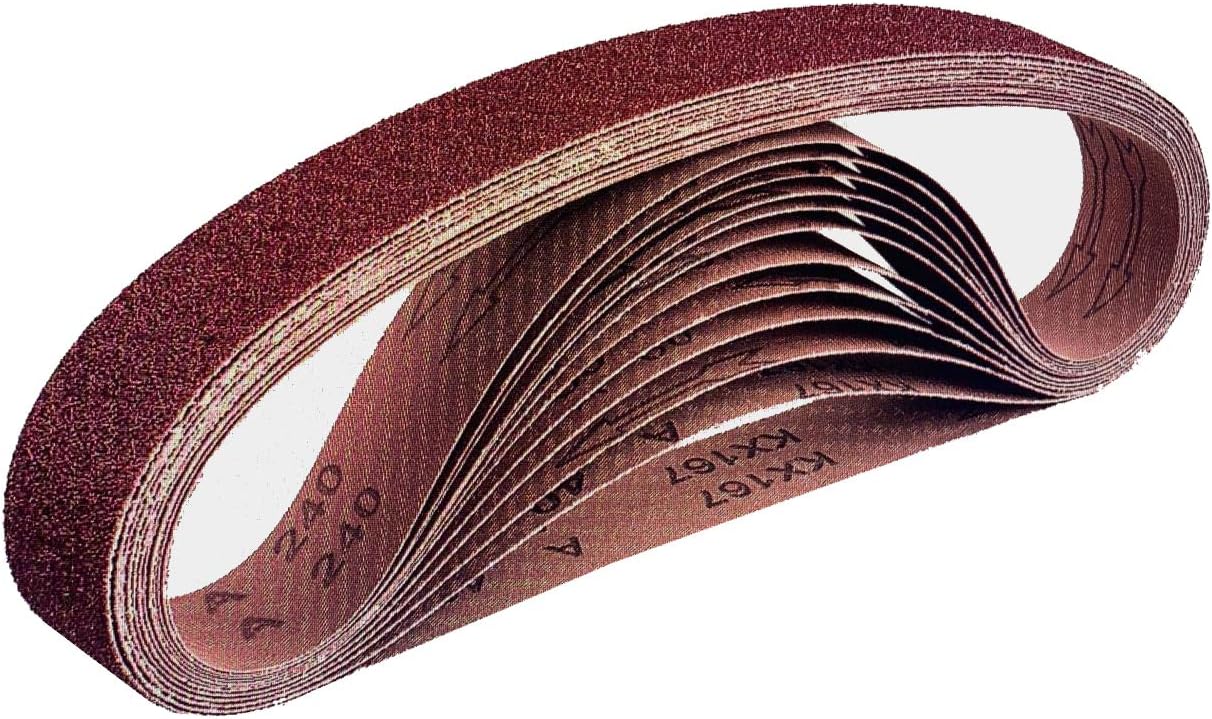 Lot de 24 bandes abrasives en tissu Goodway 13 x 457 mm grain 80