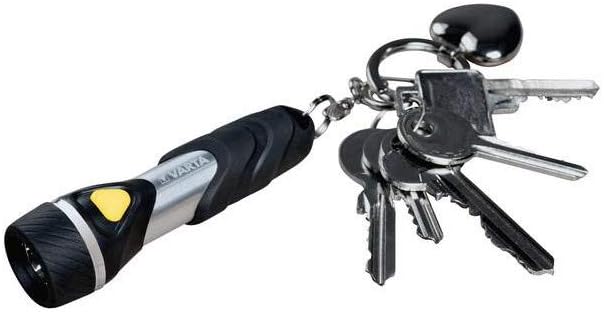 VARTA Lampe Torche LED incl. 1x pile AAA, Day Light Key Chain, lampe de poche à clé pratique, lumière résistante aux chocs, porte-clés idéal pour la maison, l'extérieur