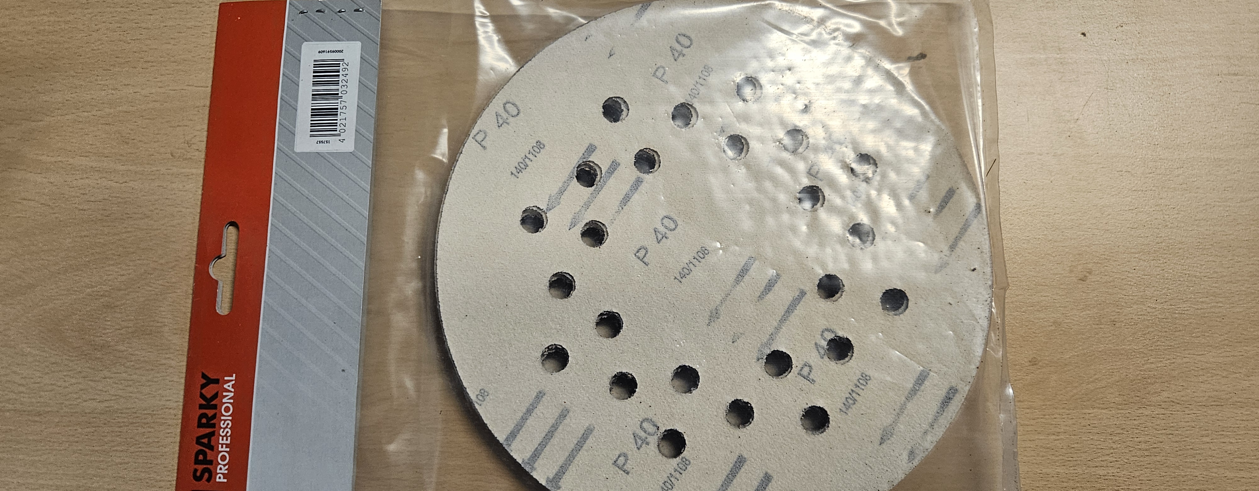 Disque abrasif perforé Sparky Ø 225 mm grain P40 pack de 10