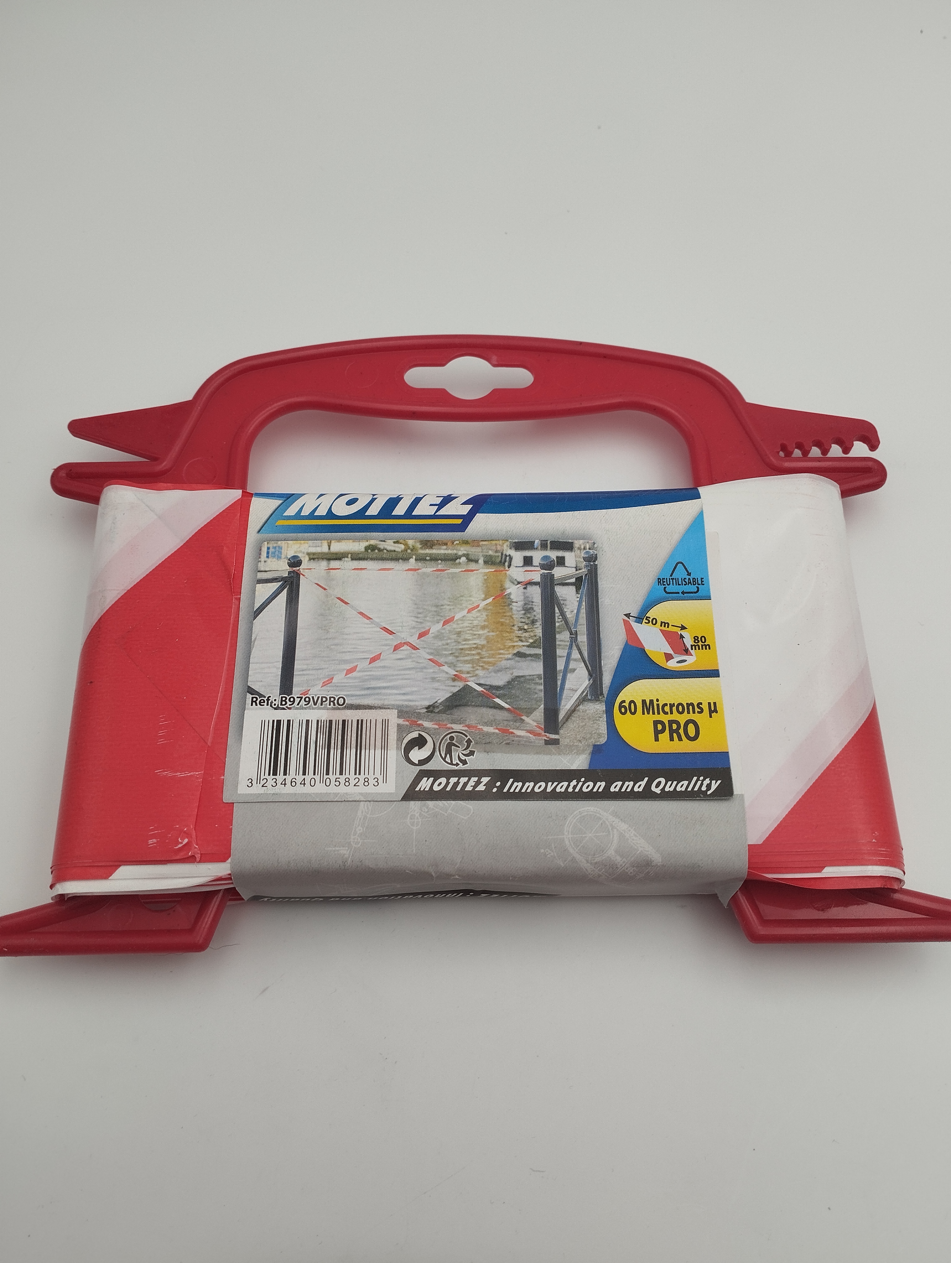 Rubalise réutilisable avec dérouleur 50 m x 8 cm