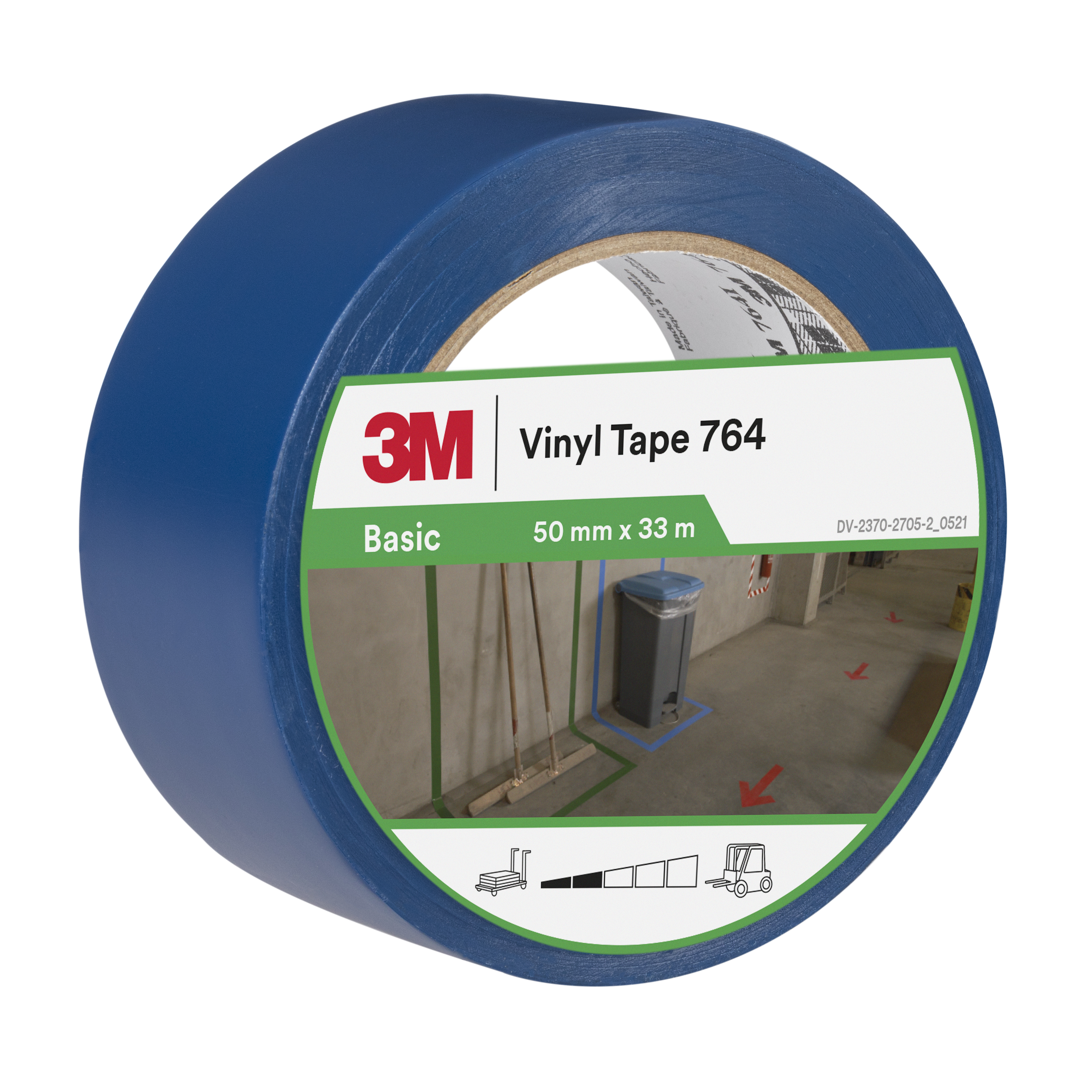 Ruban vinyle bleu 764 50 mm x 33 m