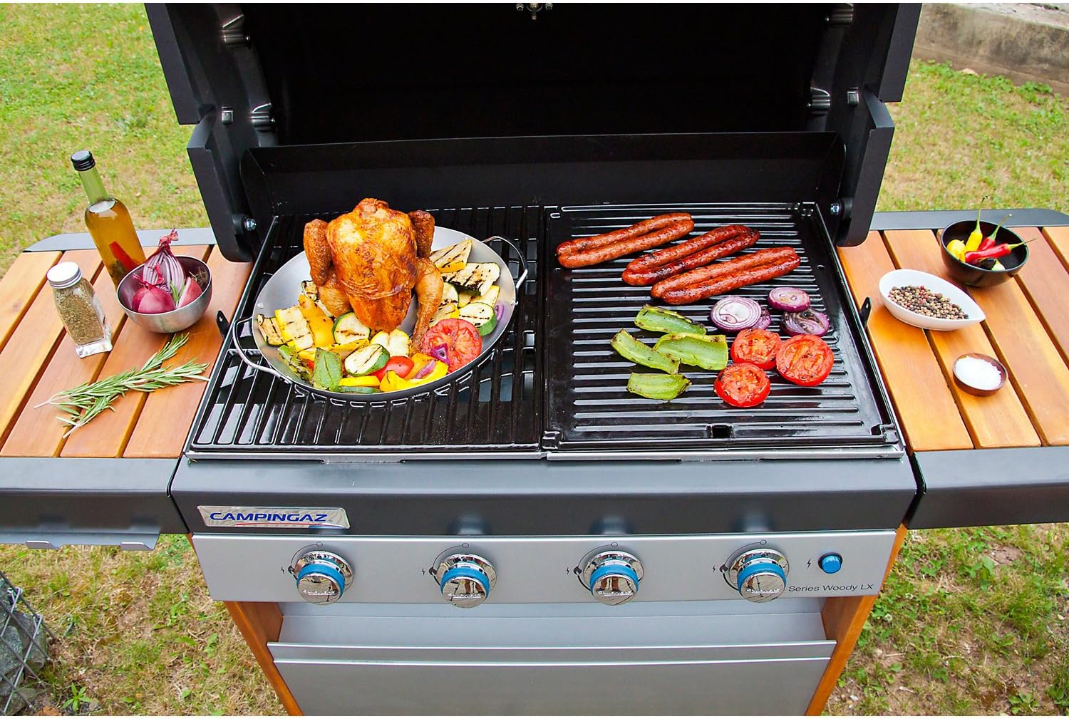 Plat inox pour poulet barbecue Campingaz Culinary Modular