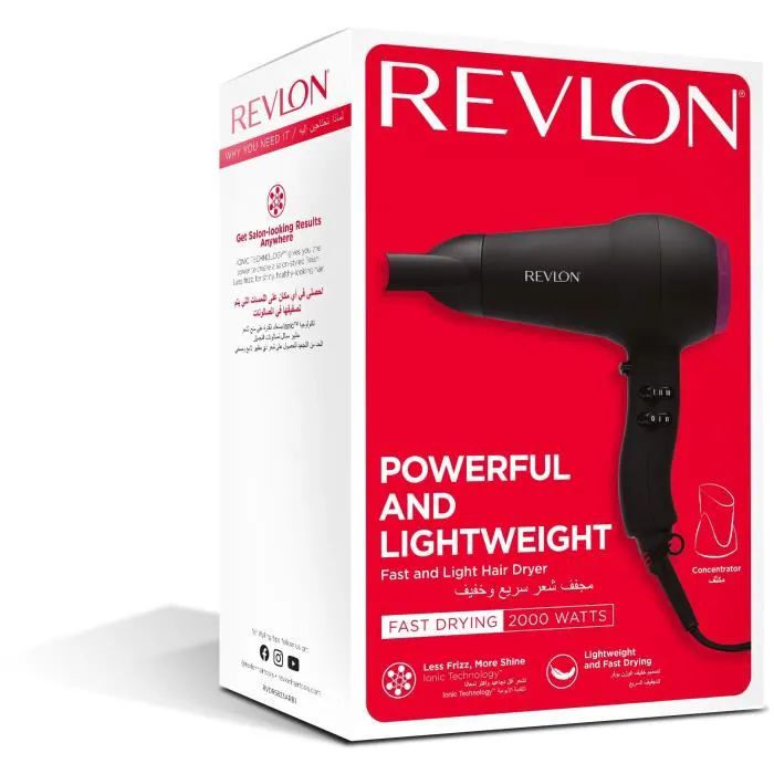 Sèche-cheveux Revlon RVDR5823E3 2000 W - Rapide et léger