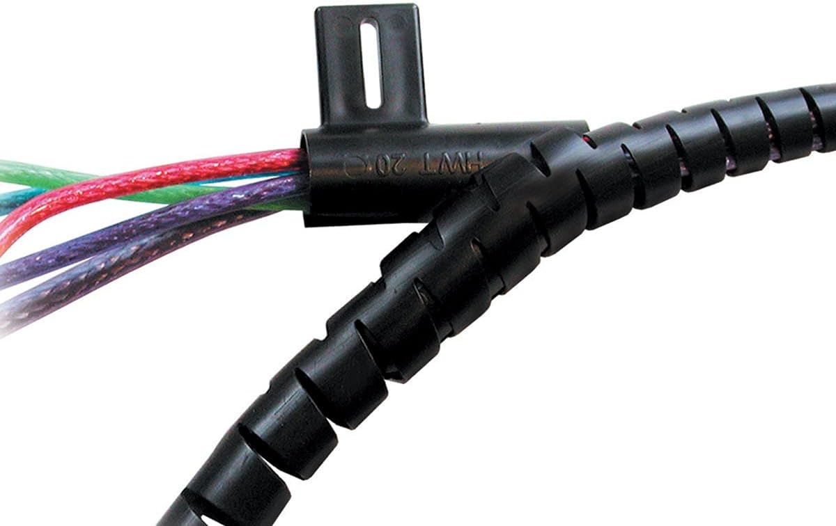 Fellowes Gaine Range câbles Spirale, pour Ranger et regrouper Les cables sur Votre Bureau, 2m