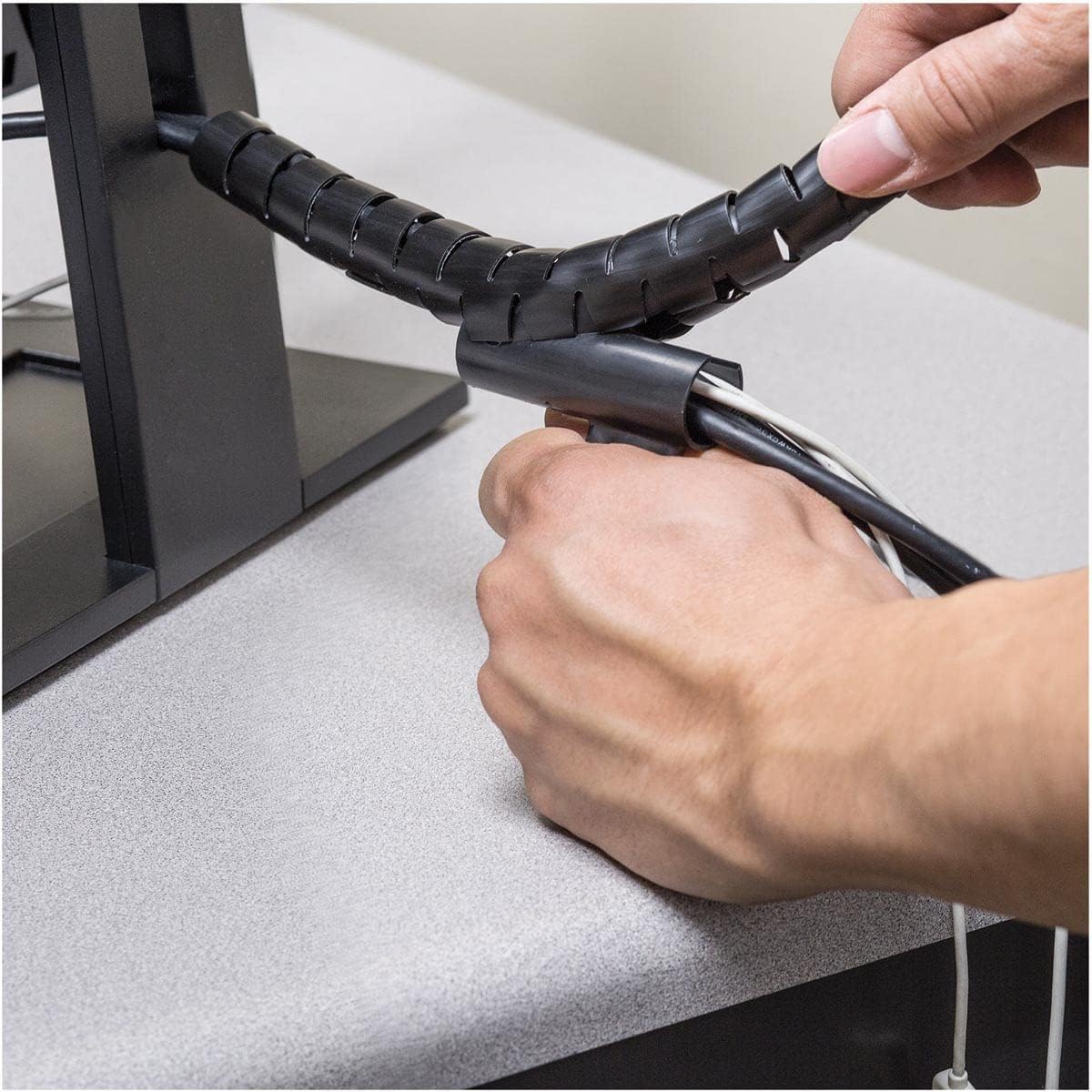 Fellowes Gaine Range câbles Spirale, pour Ranger et regrouper Les cables sur Votre Bureau, 2m