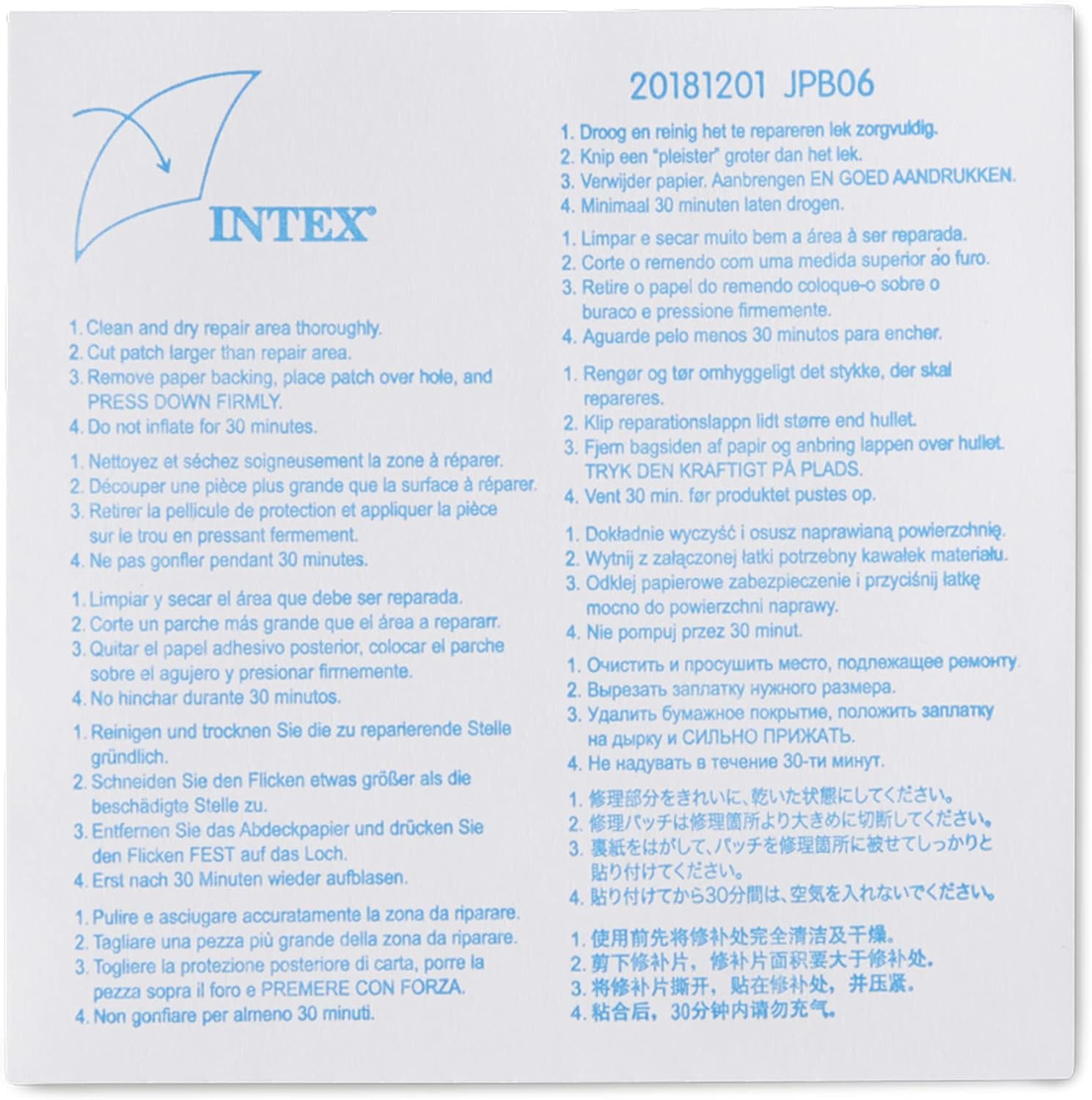 Intex Rustine de réparation 59631NP Transparent 49 x 49 x 0,2 cm 59631NP 