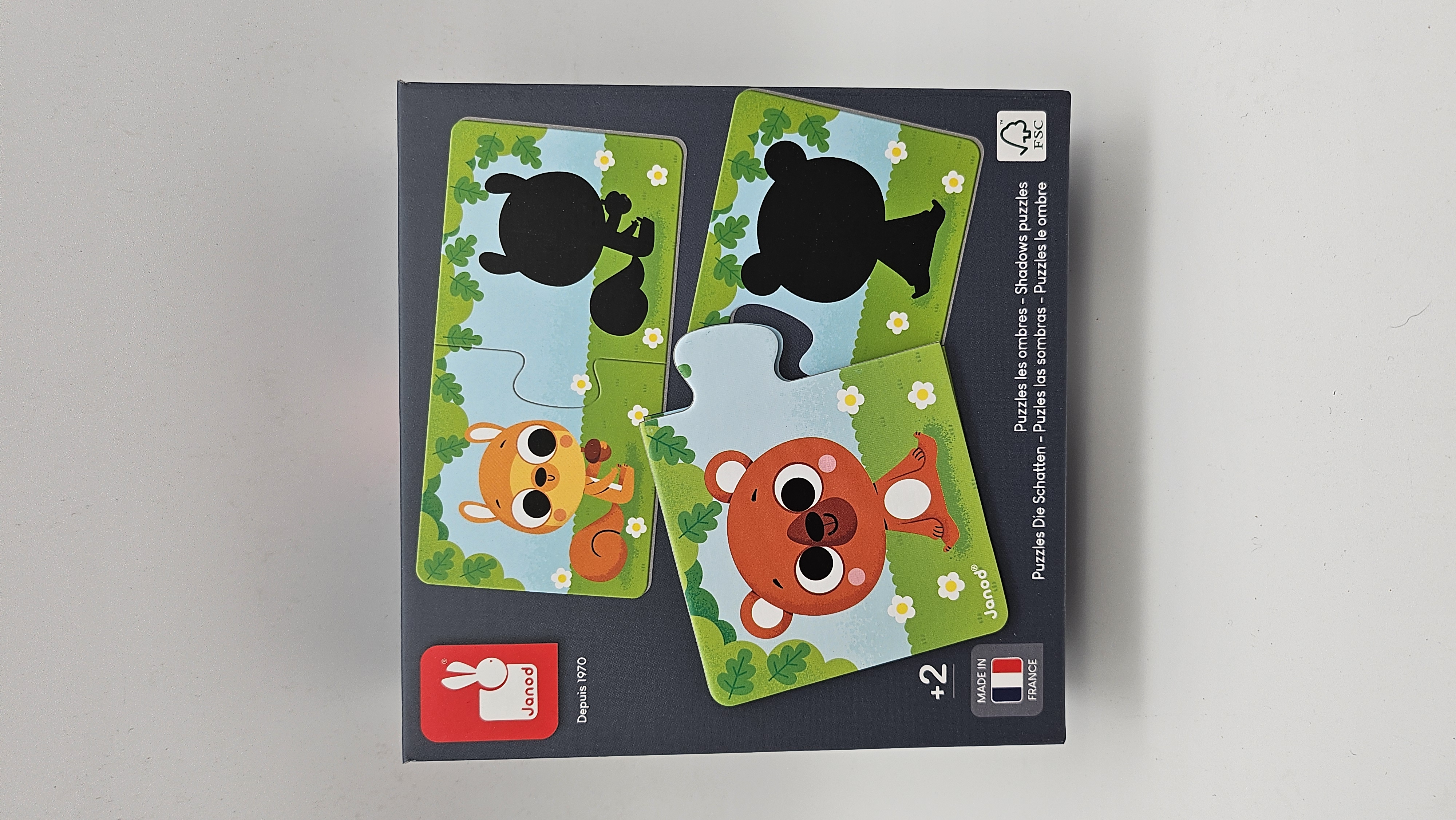 Produit neuf en déstockage – Puzzle Janod Les Animaux et Leur Ombre dès 2 ans