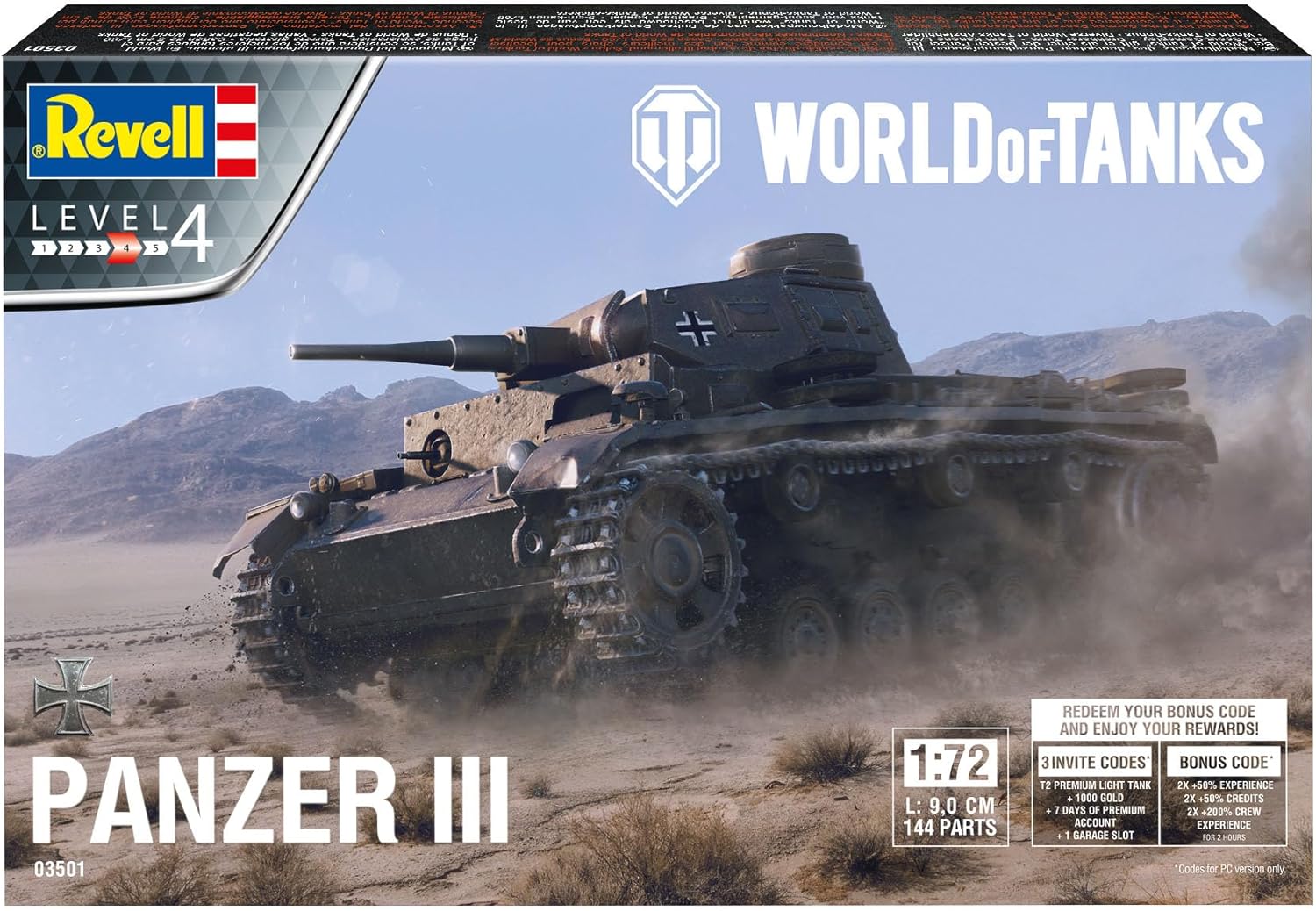 Revell-03501 d'assault PzKpfw.III Ausf.L World of Tanks Char de Combat Maquette, 03501, Incolore 