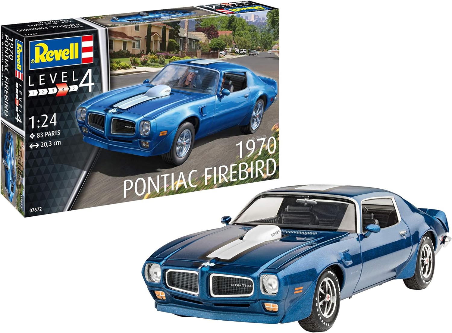 Revell-07672 1970 Pontiac Firebird Car Maquette, 07672, à Peindre