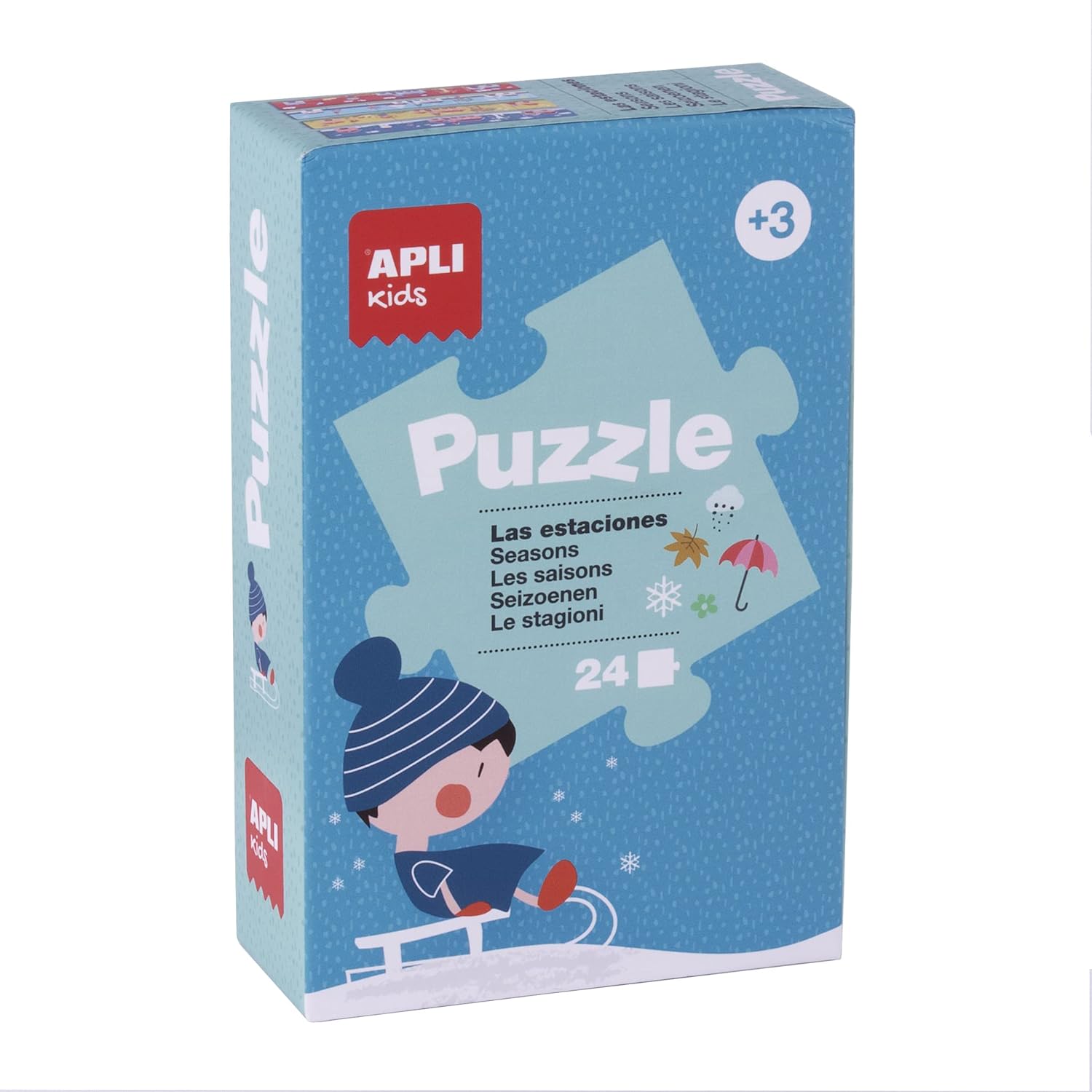  Apli- Lot de 6 Puzzles éducatifs modèles Assortis, Apli13856, Couleurs Assorties 