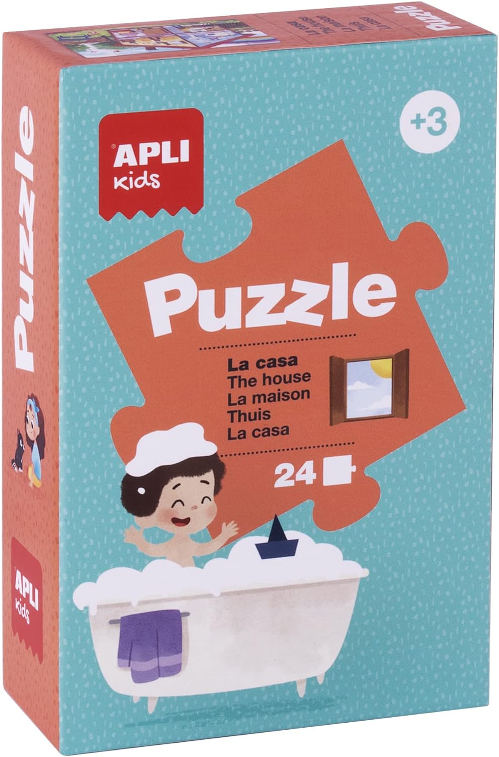  Apli- Lot de 6 Puzzles éducatifs modèles Assortis, Apli13856, Couleurs Assorties 