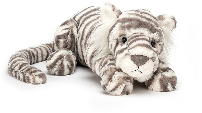 Jellycat Peluche Sacha Tigre neige - 27cm