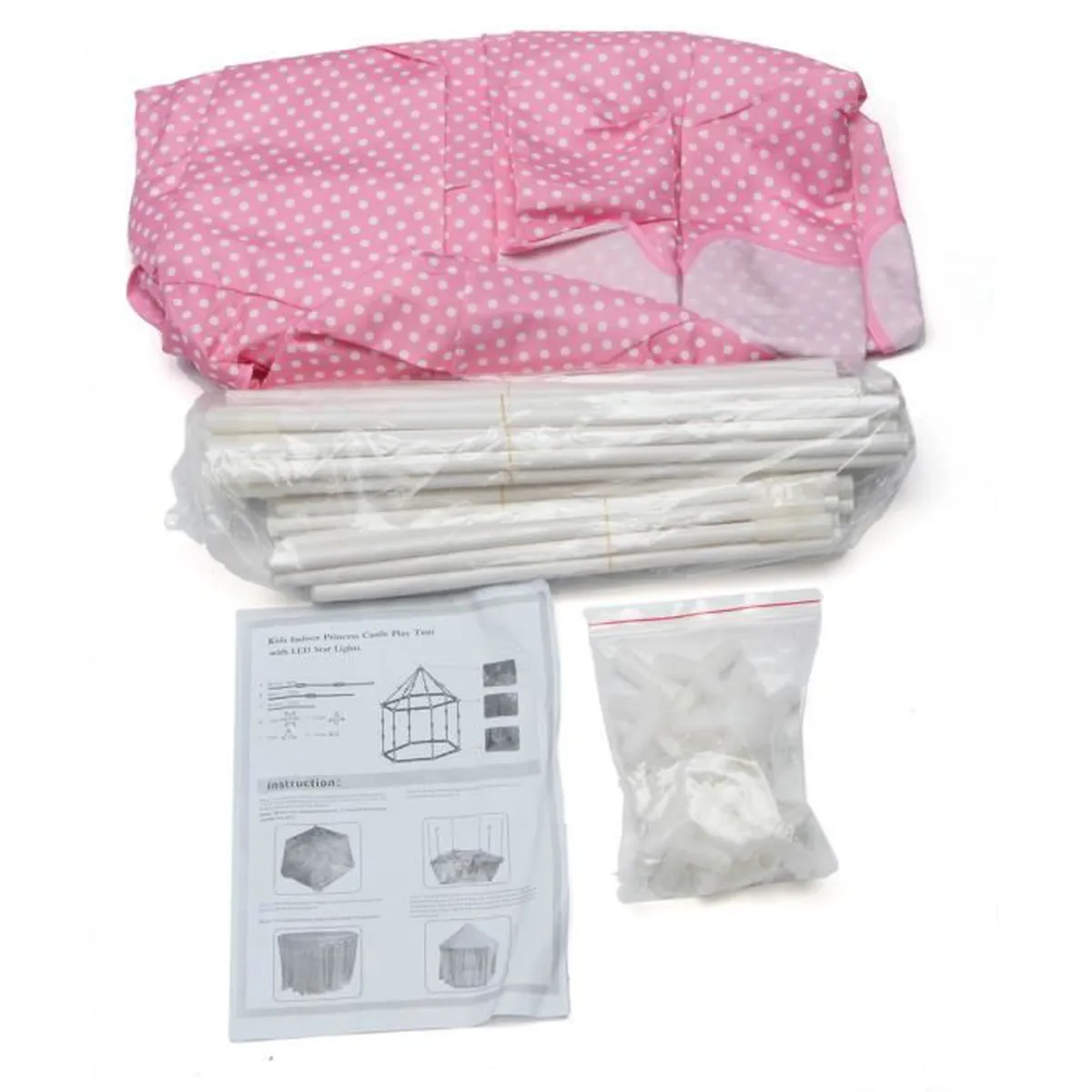 TEMPSA Tente Princesse Enfant Tente De Jeu Pliable Avec Lumière LED