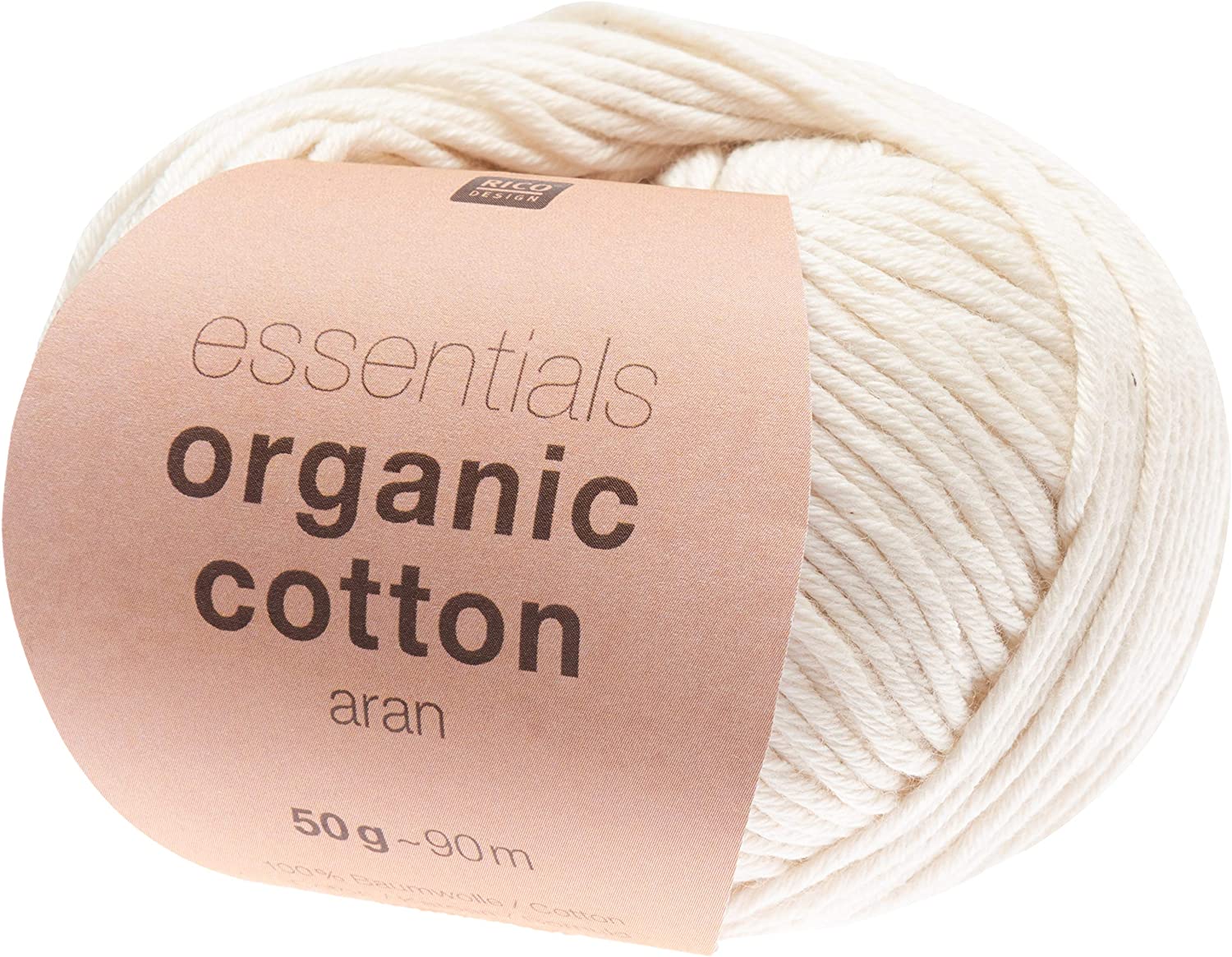 Fil Rico Design Essentials Organic Cotton aran, 50 g, env. 90 m Crème