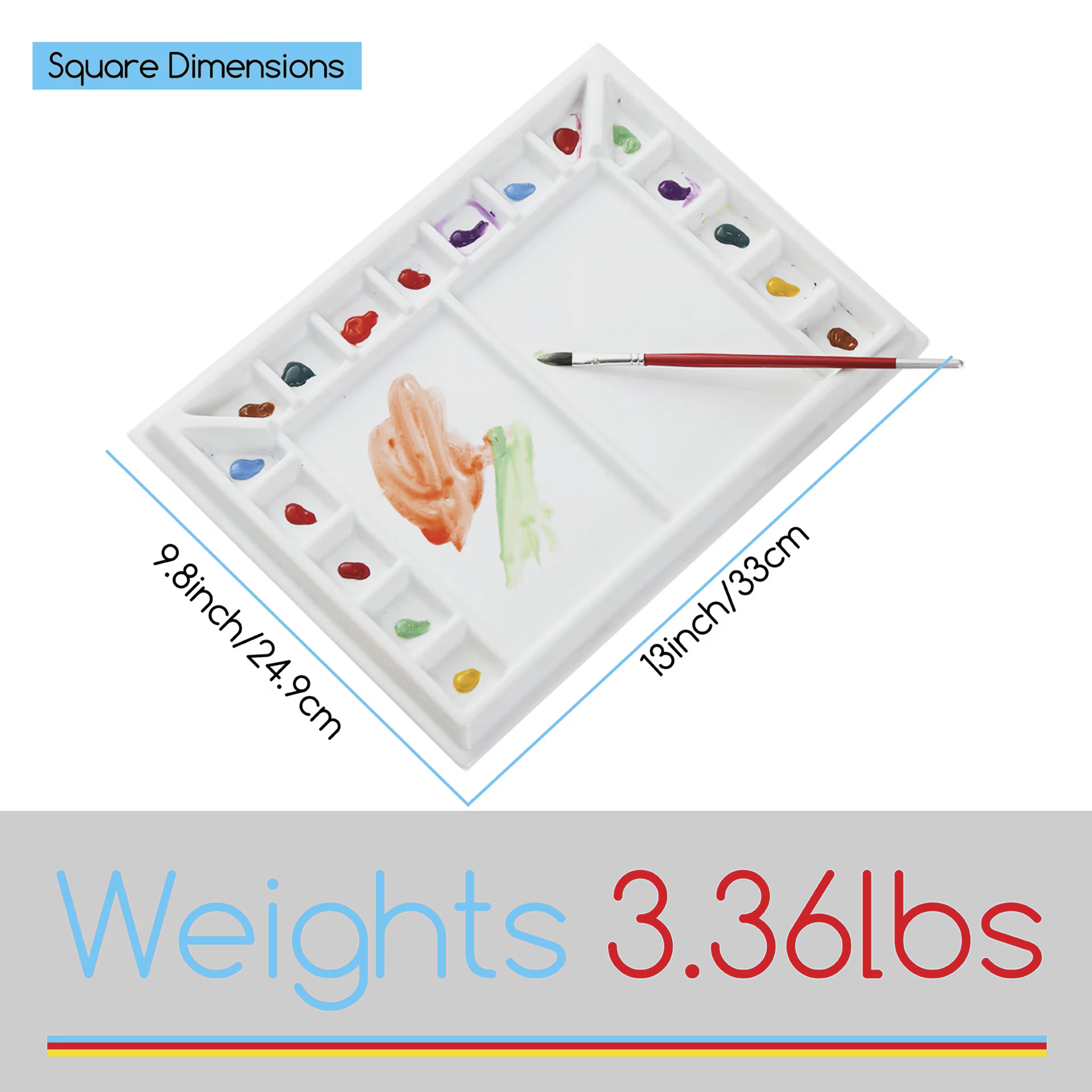 Palette de peinture en porcelaine de Meeden Studio