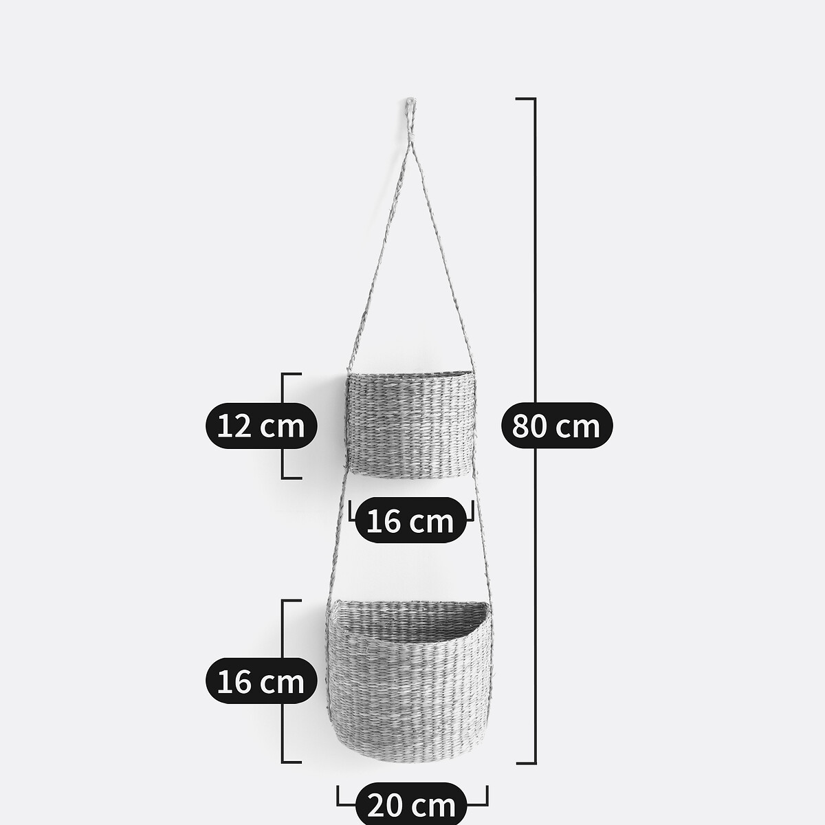 Paniers suspendus en herbier naturel Cesta LA REDOUTE INTERIEURS